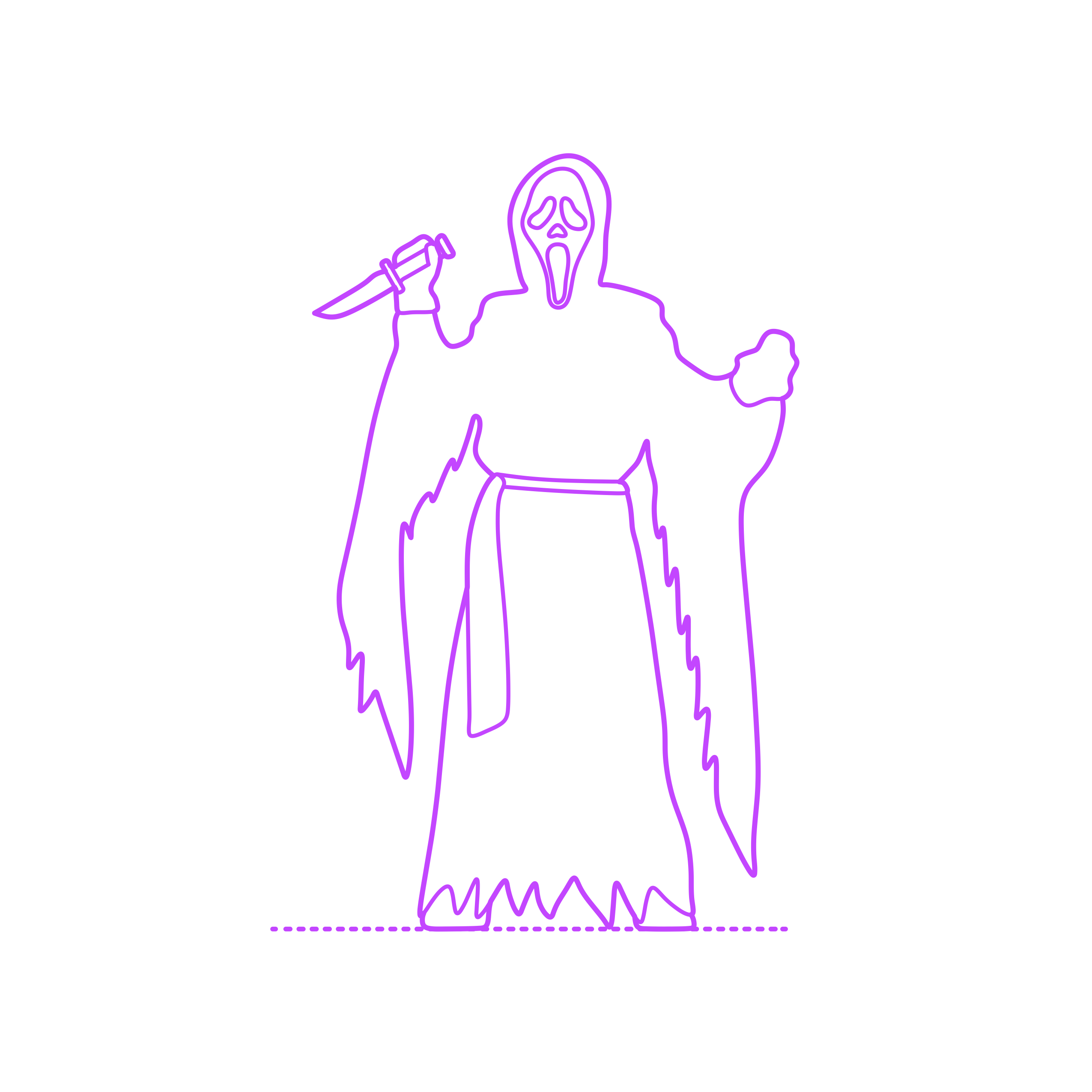 Pop Culture Horror Movie Characters Ghostface Contour Svg Vector Free Vectors